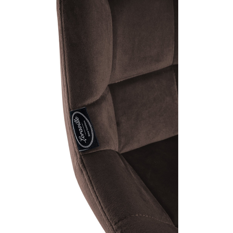 Tabouret de bar Weston en velours marron