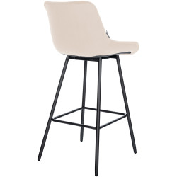 Tabouret de bar Weston velours crème