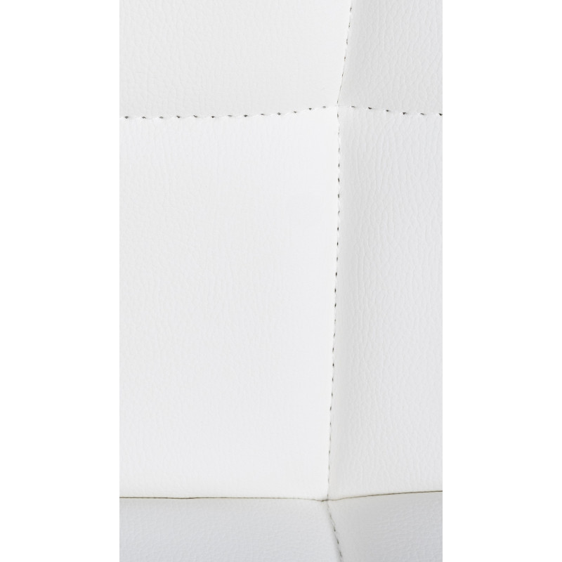 Tabouret de bar Feni en cuir artificiel blanc