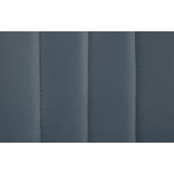 Tabouret de bar Toni simili cuir noir gris