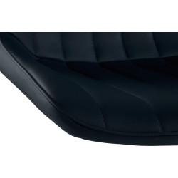 Tabouret de bar Toni simili cuir blanc noir