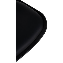 Tabouret de bar Aveiro, simili cuir noir