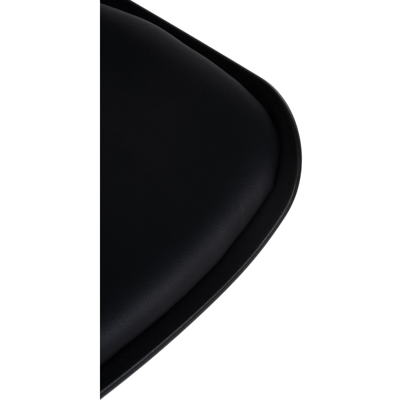 Tabouret de bar Aveiro, simili cuir noir