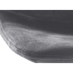 Tabouret de bar Divo velours noir gris foncé