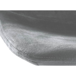 Tabouret de bar Divo velours blanc gris
