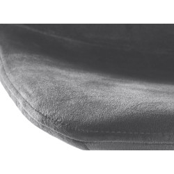 Tabouret de bar Divo velours chrome gris foncé