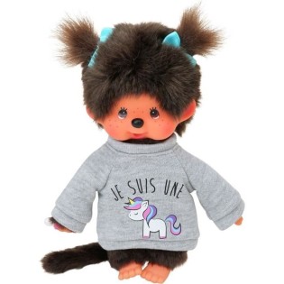 Bandai - Peluche monchhichi licorne 20 cm