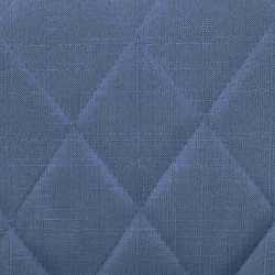 Tabouret de bar Lazio tissu noir bleu