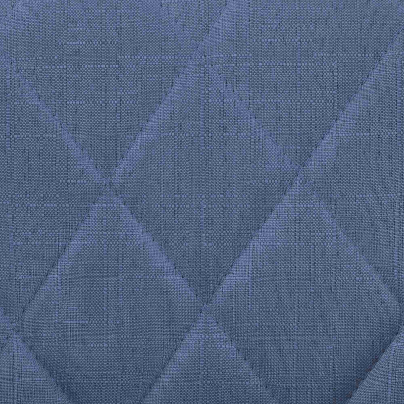 Tabouret de bar Lazio tissu noir bleu