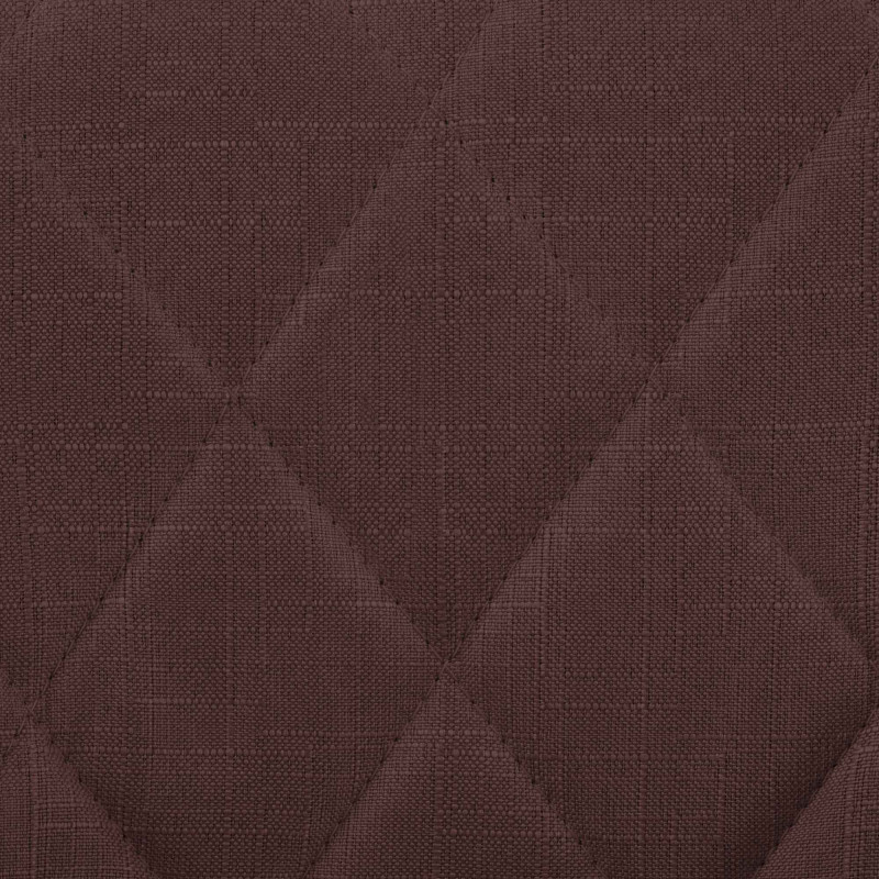 Tabouret de bar Lazio en tissu noir marron