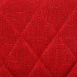 Tabouret de bar Lazio tissu noir rouge