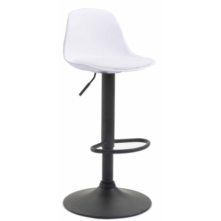 Taburete Kiel Estructura de Plбstico & Asiento de Polipiel Negro,Blanco