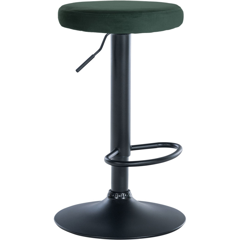 Tabouret de bar Ponte en velours vert