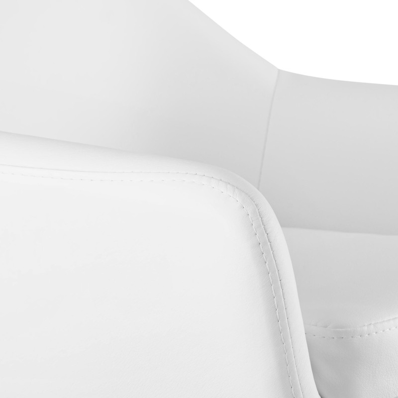 Tabouret de bar Grant similicuir blanc