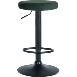 Tabouret de bar Ponte en velours vert