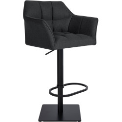 Tabouret de bar Damaso B feutre anthracite