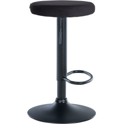 Tabouret de bar Ponte en velours noir