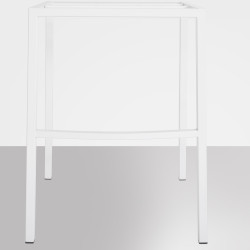 Tabouret de bar Damaso W en feutre avec structure à 4 pieds anthracite