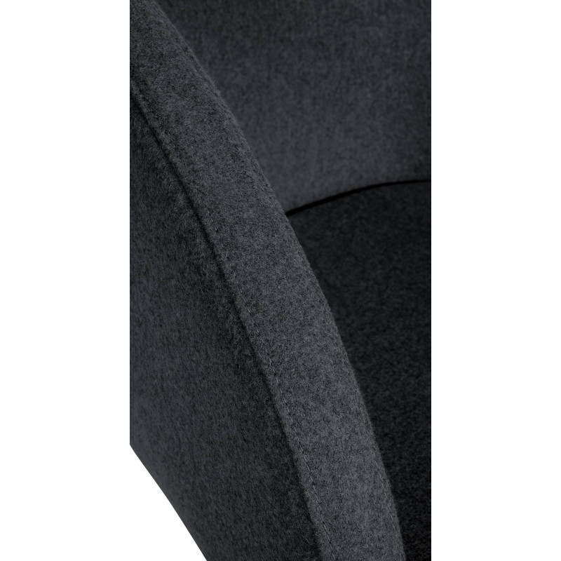 Tabouret de bar Gambo W feutre anthracite