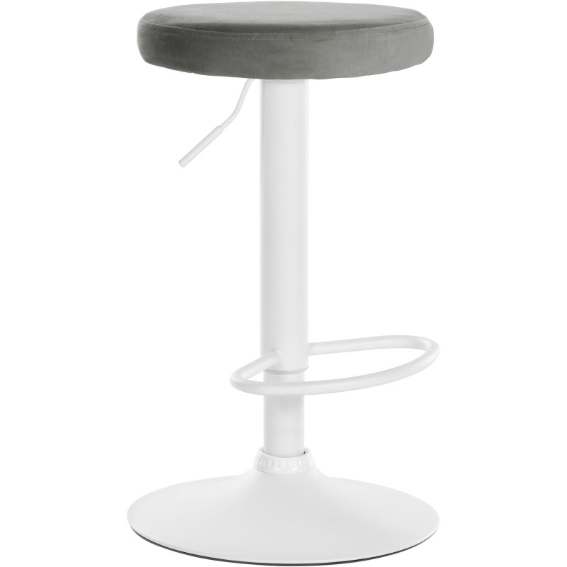 Tabouret de bar Ponte velours gris