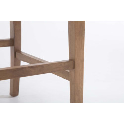 Ensemble de 2 tabourets de bar Louise, tissu antique clair crème