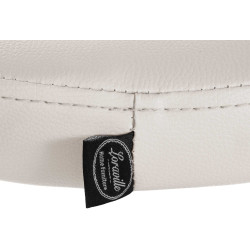 Tabouret de bar Ponte en cuir artificiel blanc