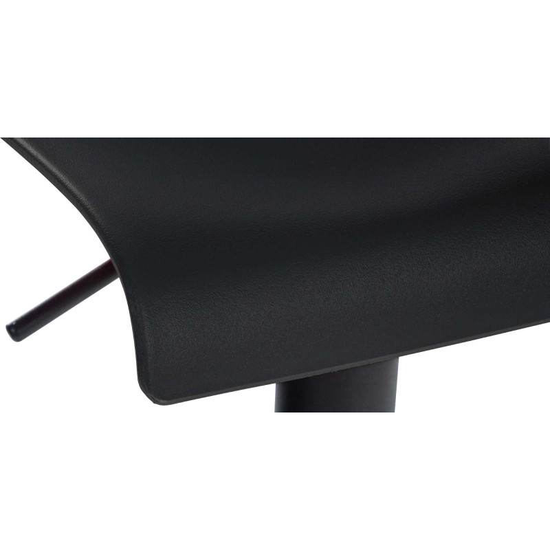 Tabouret de bar Branford en plastique noir
