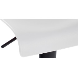 Tabouret de bar en plastique Branford blanc