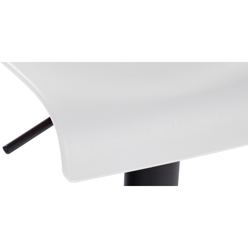 Tabouret de bar en plastique Branford blanc