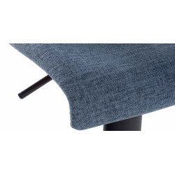 Tabouret de bar Branford en tissu bleu