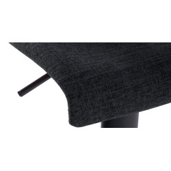 Tabouret de bar Branford en tissu noir