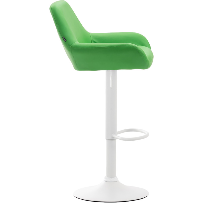 Lot de 2 tabourets de bar Braga simili cuir blanc