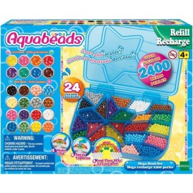 La méga recharge 2400 perles - AQUABEADS - 31502 - 24 couleurs