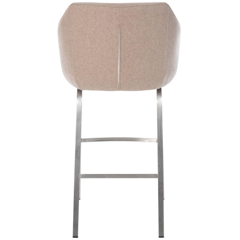Tabouret de bar Monea E feutre taupe