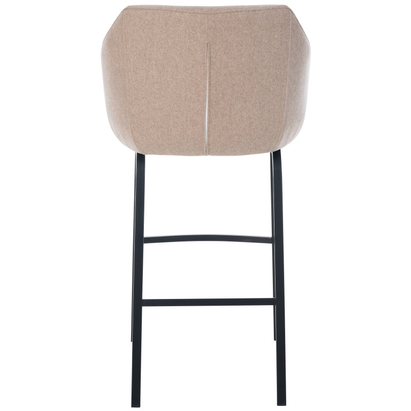 Tabouret de bar Monea B feutre taupe