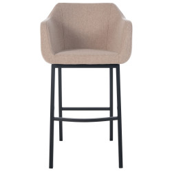Tabouret de bar Monea B feutre taupe