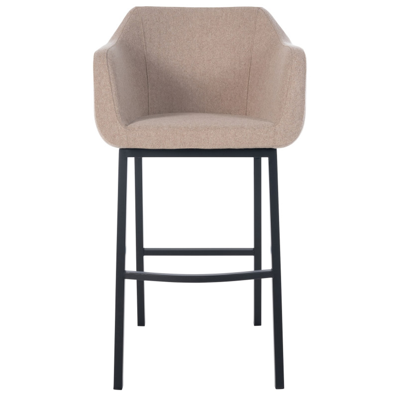 Tabouret de bar Monea B feutre taupe