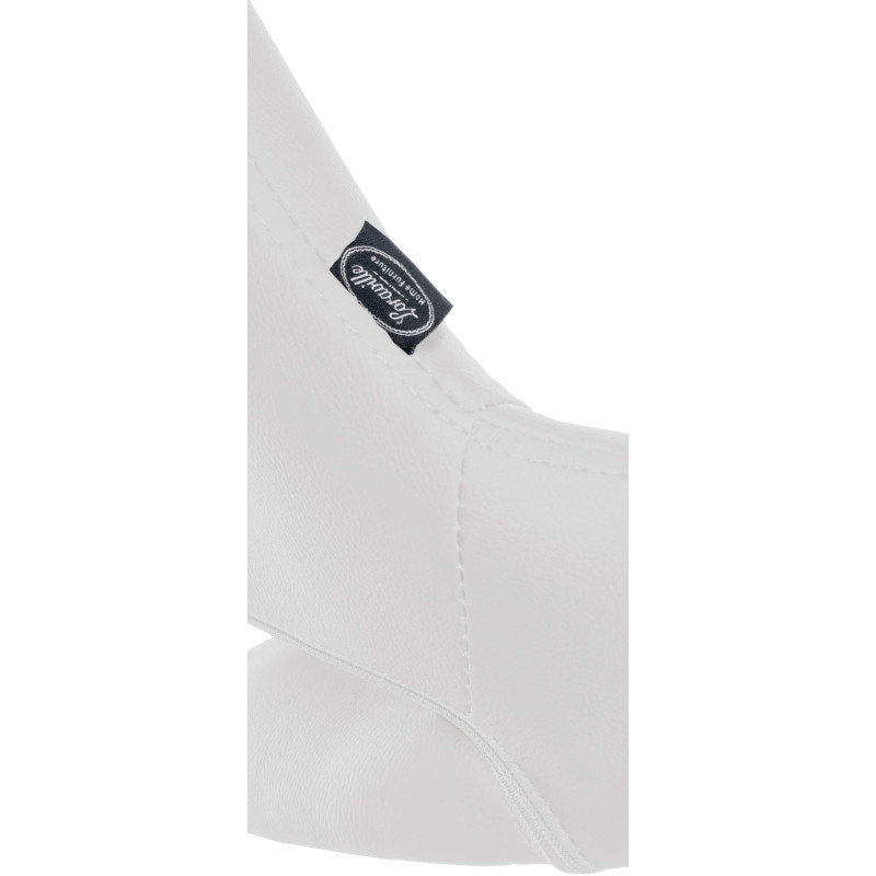 Tabouret de bar Milet en cuir artificiel blanc