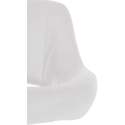 Tabouret de bar Milet en cuir artificiel blanc