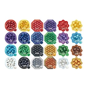 Recharge perles éclats Aquabeads - 2000 perles de 8 couleurs et 3 formes