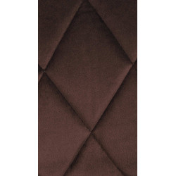 Tabouret de bar Lazio velours noir marron