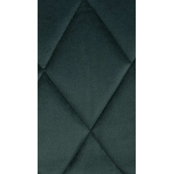 Tabouret de bar Lazio velours noir vert foncé
