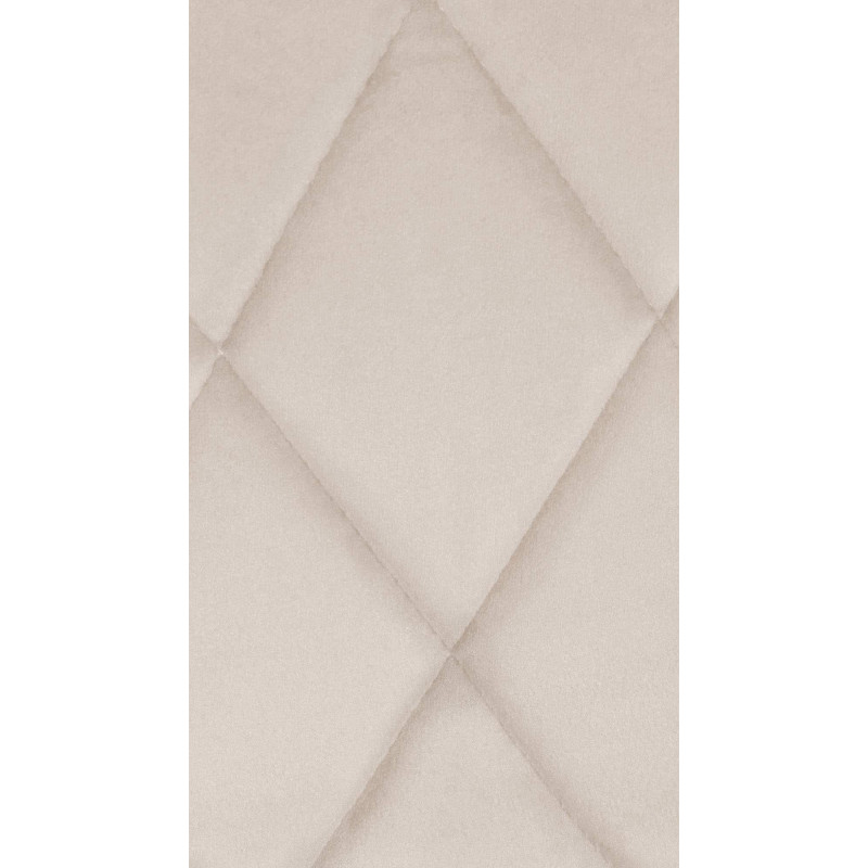 Tabouret de bar Lazio velours blanc crème