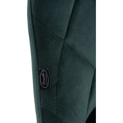 Tabouret de bar Lazio velours blanc vert foncé