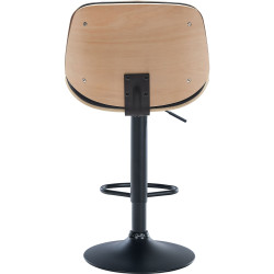 Tabouret de bar Nova, simili cuir naturel/noir