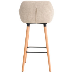 Tabouret de bar Grant tissu crème