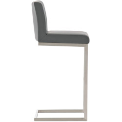 Lot de 2 tabourets de bar Paros en cuir artificiel