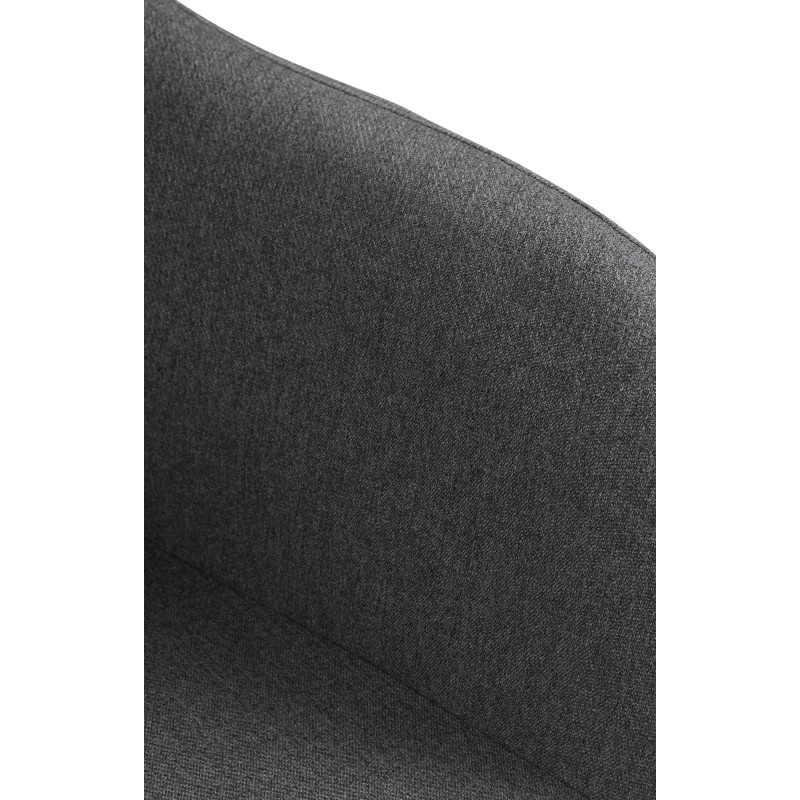 Tabouret de bar Natoma tissu noir gris foncé