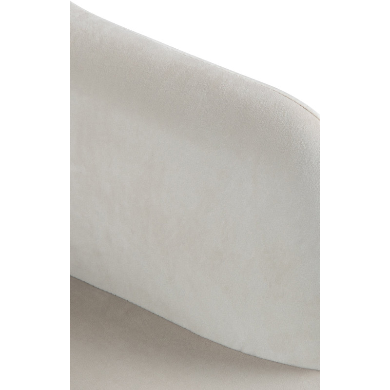 Tabouret de bar Natoma velours noir crème