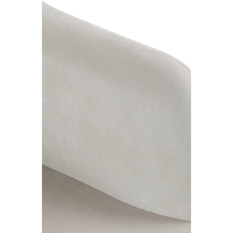 Tabouret de bar Natoma velours blanc crème
